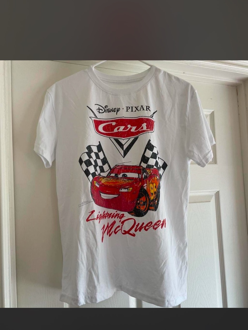 Disney Pixar Cars Lightning McQueen White Tee
